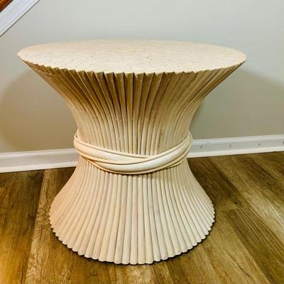 LOT 192: McGuire Style Sheaf of Wheat Side Table Base
