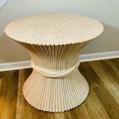 LOT 192: McGuire Style Sheaf of Wheat Side Table Base