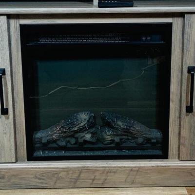 LOT 195: Television Stand with 18’ Electric Fireplace Heater