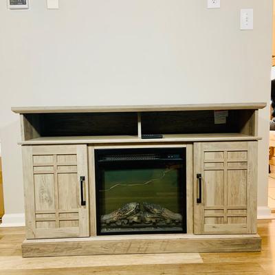 LOT 195: Television Stand with 18’ Electric Fireplace Heater
