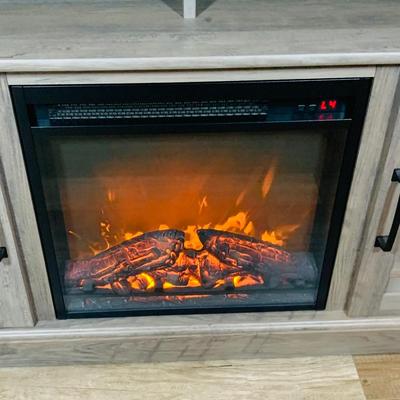 LOT 195: Television Stand with 18’ Electric Fireplace Heater