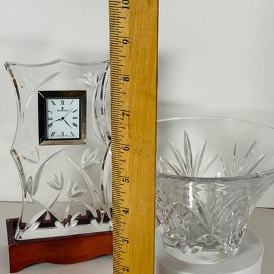 LOT 201: Waterford Crystal Clock and Waterford Crystal Bowl