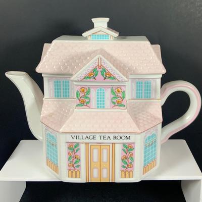 LOT 210: Lenox The Love Village Tea Pot, with Lid, Creamer, and Two(2) Sugar Bowls