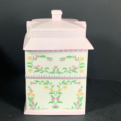 LOT211: Set of Three Lenox Love Village Canisters - Tea, Sugar and Coffee