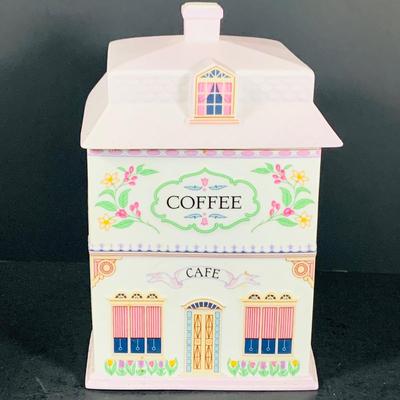 LOT211: Set of Three Lenox Love Village Canisters - Tea, Sugar and Coffee