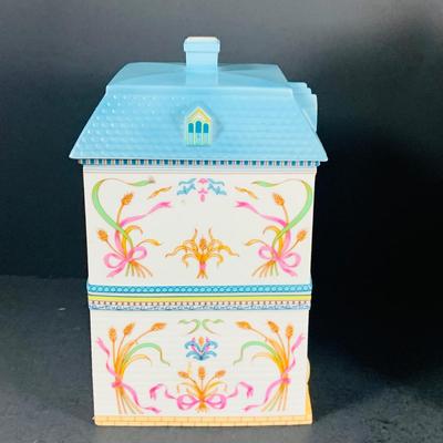 LOT 212: Lenox The Love Village Flour Canister and Cookie Jar
