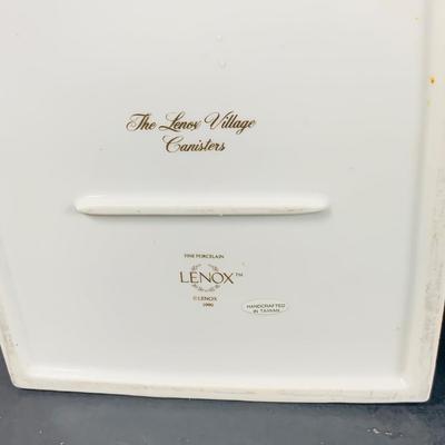 LOT 212: Lenox The Love Village Flour Canister and Cookie Jar