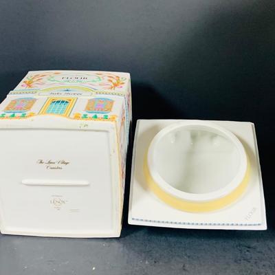 LOT 212: Lenox The Love Village Flour Canister and Cookie Jar