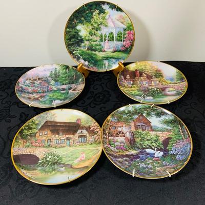 LOT 214: Set of Five (5) Franklin Mint - Violet Schwenig Designed Collector’s Plates