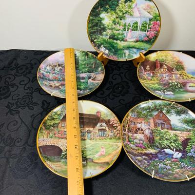 LOT 214: Set of Five (5) Franklin Mint - Violet Schwenig Designed Collector’s Plates