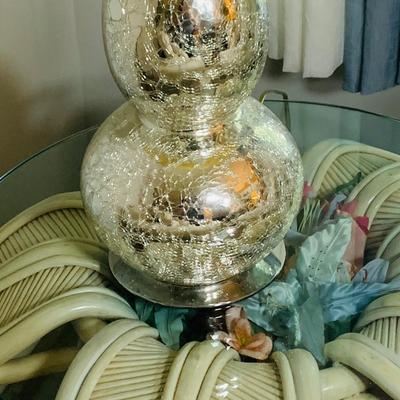 LOT 217: Modern Silver Glass Gourd Lamp