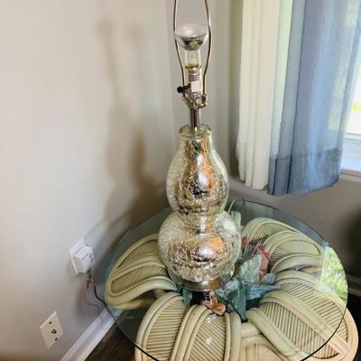 LOT 217: Modern Silver Glass Gourd Lamp