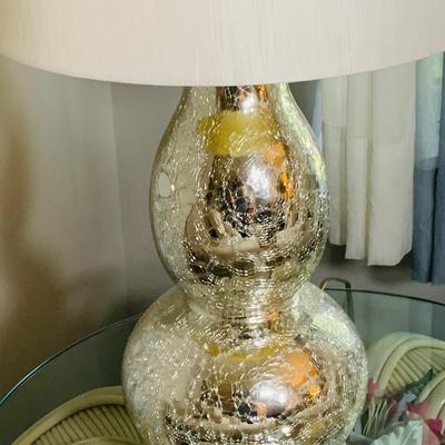 LOT 217: Modern Silver Glass Gourd Lamp