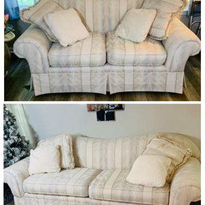 LOT 219: International Furniture Sofa and Love Seat