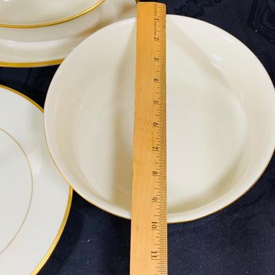 LOT 228: Lenox Eternal China Service Plater, Gravy Boat, Serving Dish with Handle (2) Serving Bowls and (8) Soup Bowl