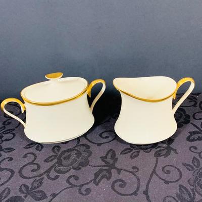 LOT Lenox Enteral China Serving Platter (2) Serving Bowls, Creamer and Sugar Bowl with Lid, Salt Shaker and Pepper Grinder and 8 Soup Bowls