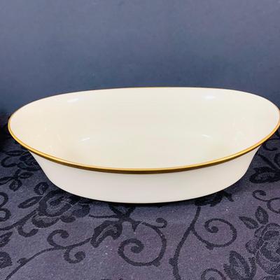LOT Lenox Enteral China Serving Platter (2) Serving Bowls, Creamer and Sugar Bowl with Lid, Salt Shaker and Pepper Grinder and 8 Soup Bowls