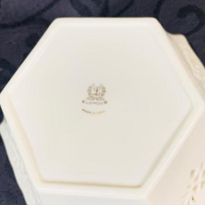 LOT 231: Lenox Collection Including Stephanotis Vase In Never Used - Platter,Candy Bowls and Dishes, Elephant Figurine and Rabbit Trinket...
