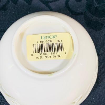 LOT 231: Lenox Collection Including Stephanotis Vase In Never Used - Platter,Candy Bowls and Dishes, Elephant Figurine and Rabbit Trinket...