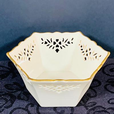 LOT 231: Lenox Collection Including Stephanotis Vase In Never Used - Platter,Candy Bowls and Dishes, Elephant Figurine and Rabbit Trinket...