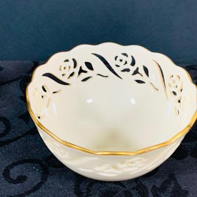 LOT 231: Lenox Collection Including Stephanotis Vase In Never Used - Platter,Candy Bowls and Dishes, Elephant Figurine and Rabbit Trinket...