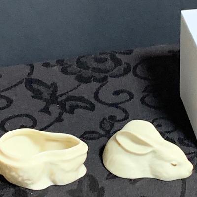 LOT 231: Lenox Collection Including Stephanotis Vase In Never Used - Platter,Candy Bowls and Dishes, Elephant Figurine and Rabbit Trinket...