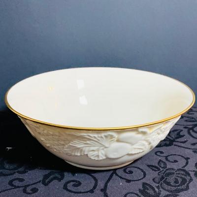 LOT 232: Collection of Lenox Featuring Anniversary Plate, Chateau Collection Serving Platter with Center Handle, Fruits of Life Bowl,...