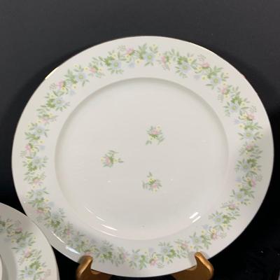 LOT 233: Johann Haviland Bavaria China Forever Spring 7 Piece Table Settings - Cup, Saucer, Dinner Plate, Salad Plate, Dessert Plate,...