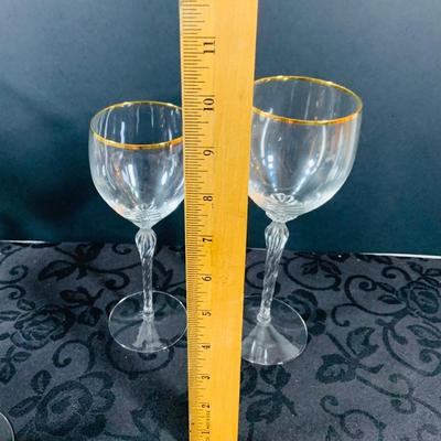 LOT Collection of Lenox Gold Trimmed Stemware - 15 Goblets and 14 Wine Glasses