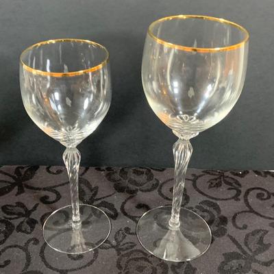 LOT Collection of Lenox Gold Trimmed Stemware - 15 Goblets and 14 Wine Glasses