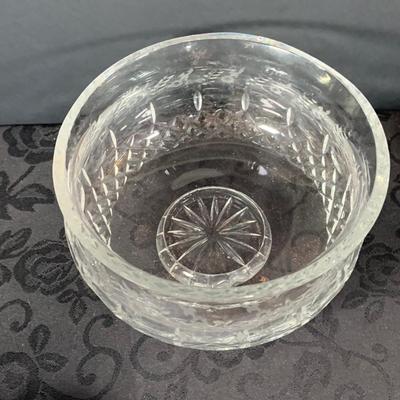 LOT 236: Collection of Crystal Pieces - Horn Cornucopia, Bowl, Jar and Ashtray