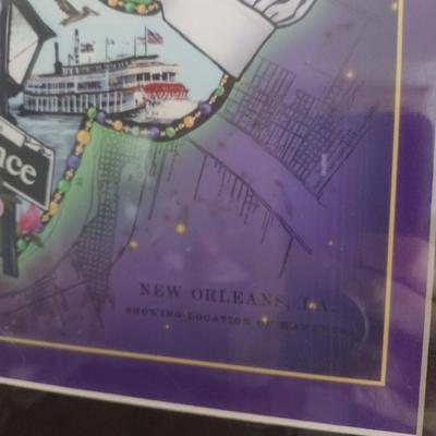 Framed Colorful Print New Orleans with Constance Marker
