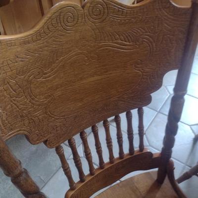 Oak Dining Table with Eight Matching Chairs