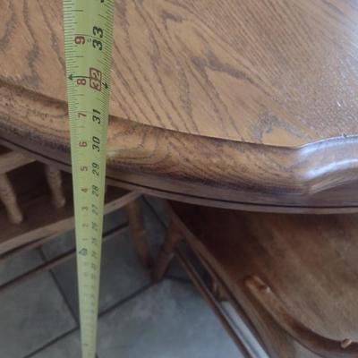 Oak Dining Table with Eight Matching Chairs