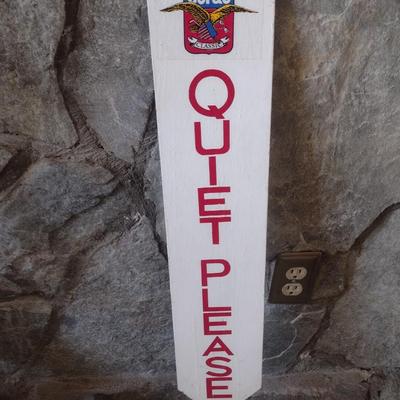 Vintage USF&G Classic Golf 'Quiet Please' Hand Sign