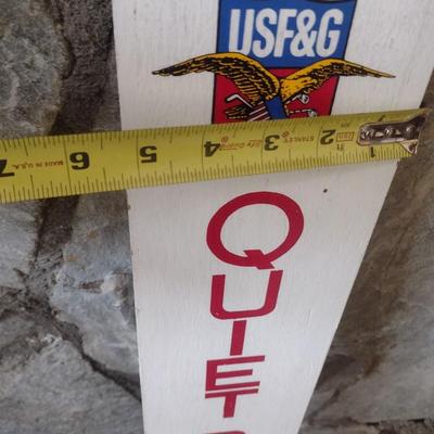 Vintage USF&G Classic Golf 'Quiet Please' Hand Sign