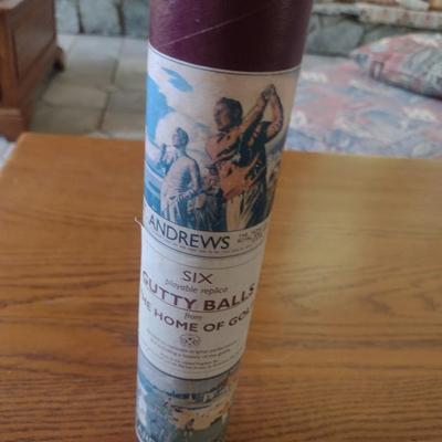 Tube of 6 St. Andrews Playable Replica Gutty Balls