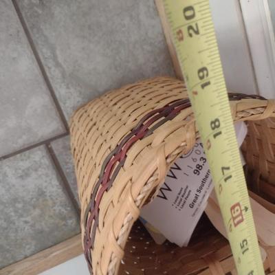 Splint Wood Stair Basket
