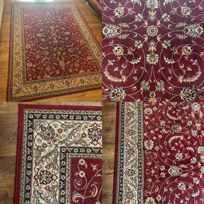 Maroon & Tan Are Rug (LR-MG)