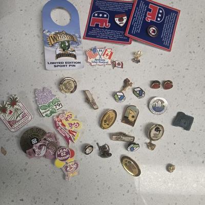 Lot of pins some lapel