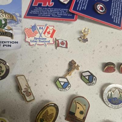 Lot of pins some lapel