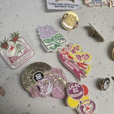 Lot of pins some lapel