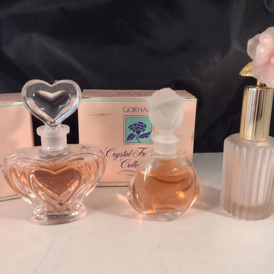 Gorham Crystal Fragrance Collection Perfume and Atomizer