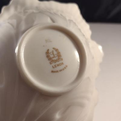 Pair of Lenox Ivory and Gold Rim Candy/Nut Dishes