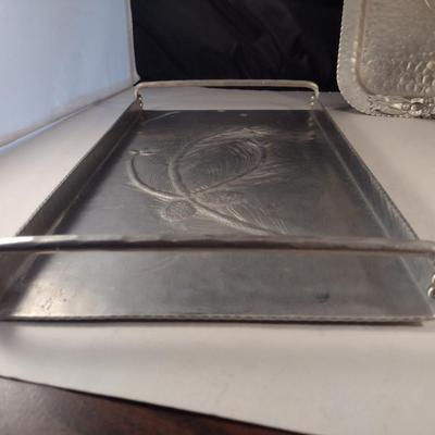 Collection of Vintage Metal Serving Trays
