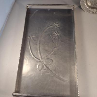 Collection of Vintage Metal Serving Trays