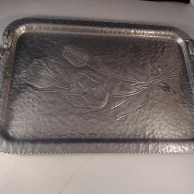 Collection of Vintage Metal Serving Trays