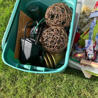 Sale Photo Thumbnail #187: Ornaments, timers, greenery, bulbs and more.