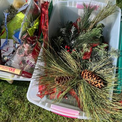 Sale Photo Thumbnail #185: Ornaments, timers, greenery, bulbs and more.