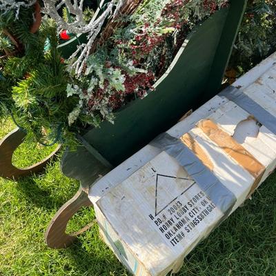 Sale Photo Thumbnail #197: Large sled, tree, wreaths